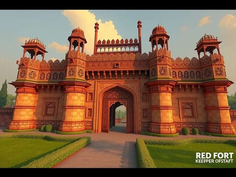 Red Fort Keeper game screenshot showing historical architecture